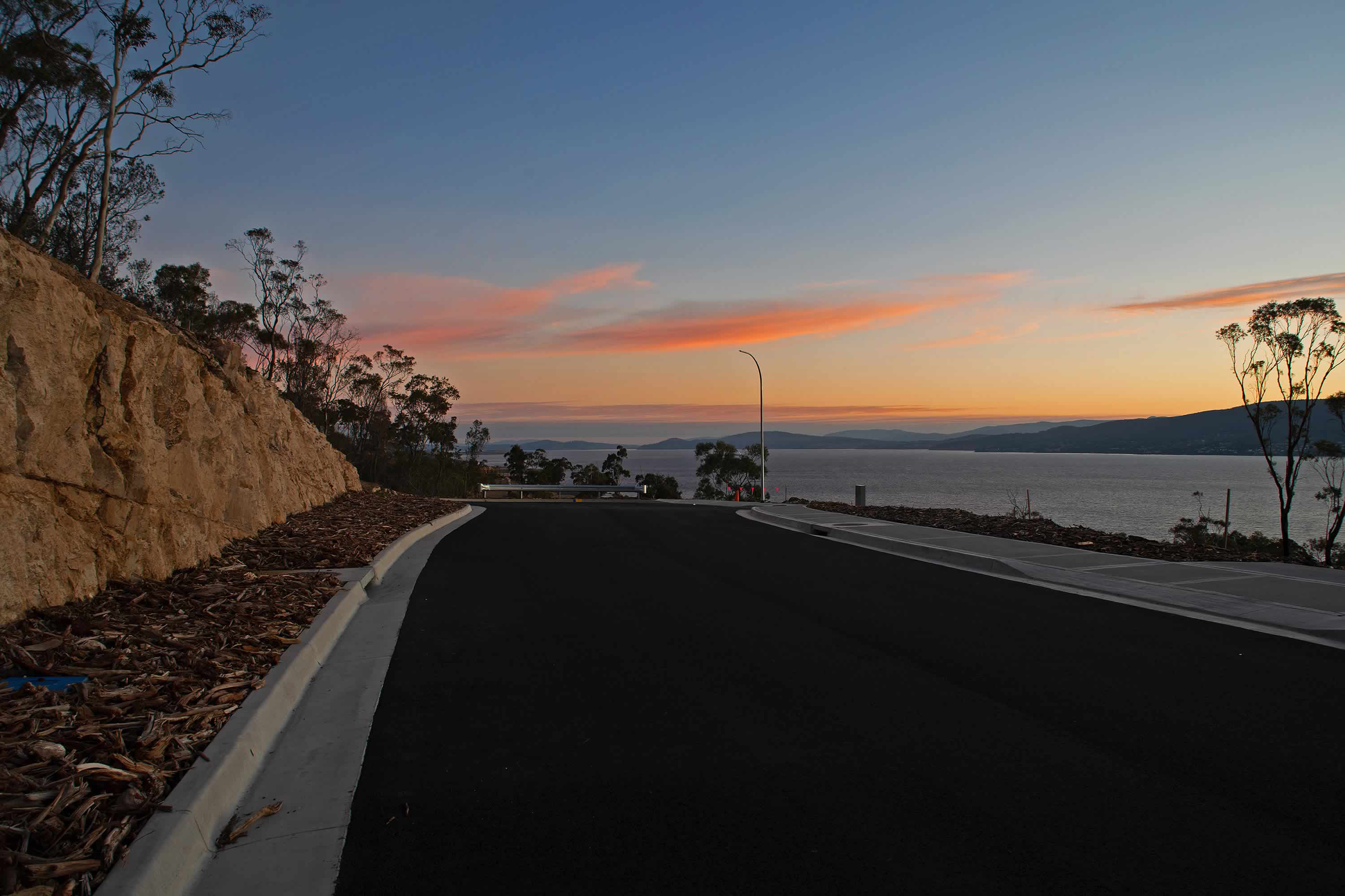 View from Tunah Street looking south at sunset. Photo: Owen Fielding.